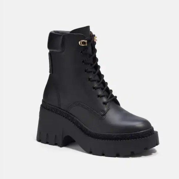 Coach Lorimer Leather Boot, Size 8.5, Black - Picture 1 of 6